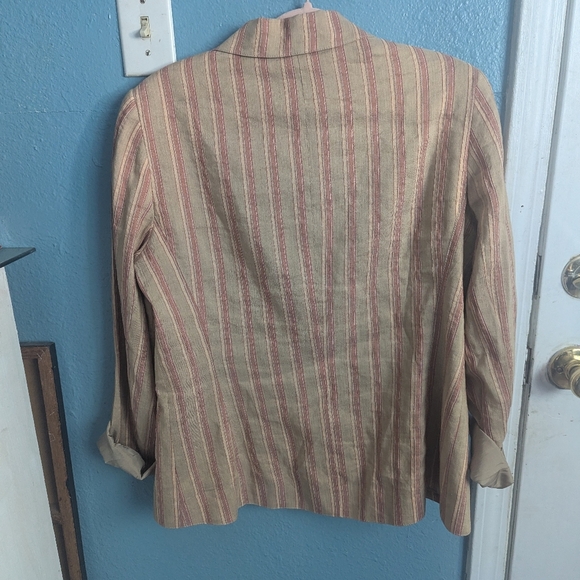 LafayetteWomen's Striped Blazer - Beige and Red - Picture 4 of 6